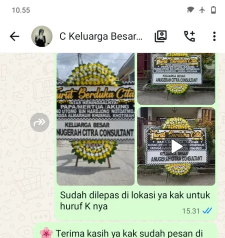 Pengiriman Papan Bunga Duka Hotel Salak Bogor